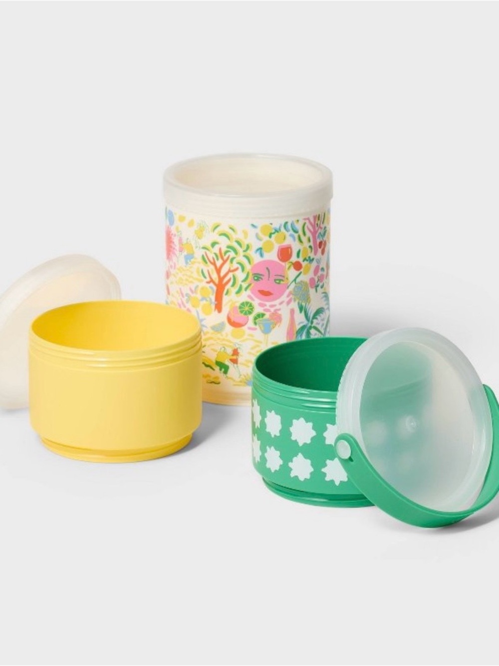 Roller Rabbit x Target Stackable Snack 3-pc Container Set NWT - Picture 2 of 4